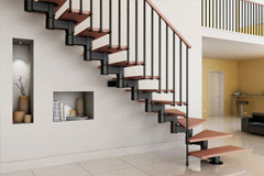 Cầu thang xương cá | Nguyên tắc thiết kế cầu thang cho nhà hẹp  | Cau Thang